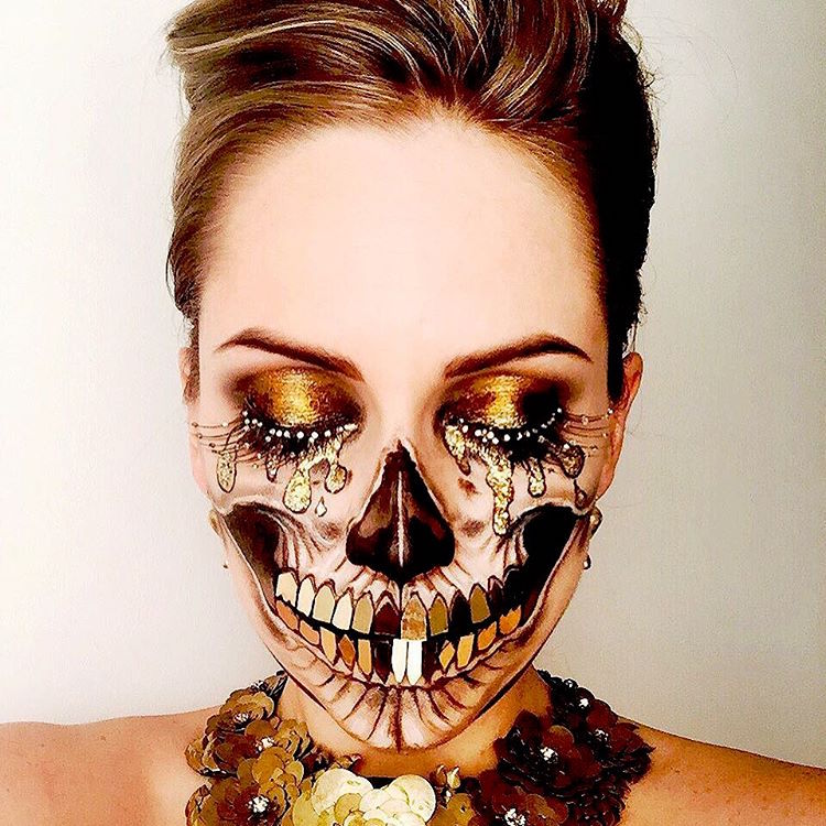 Artistic Face Paint Makeup Art Vanessa Davis The Skulltress Skull Makeup