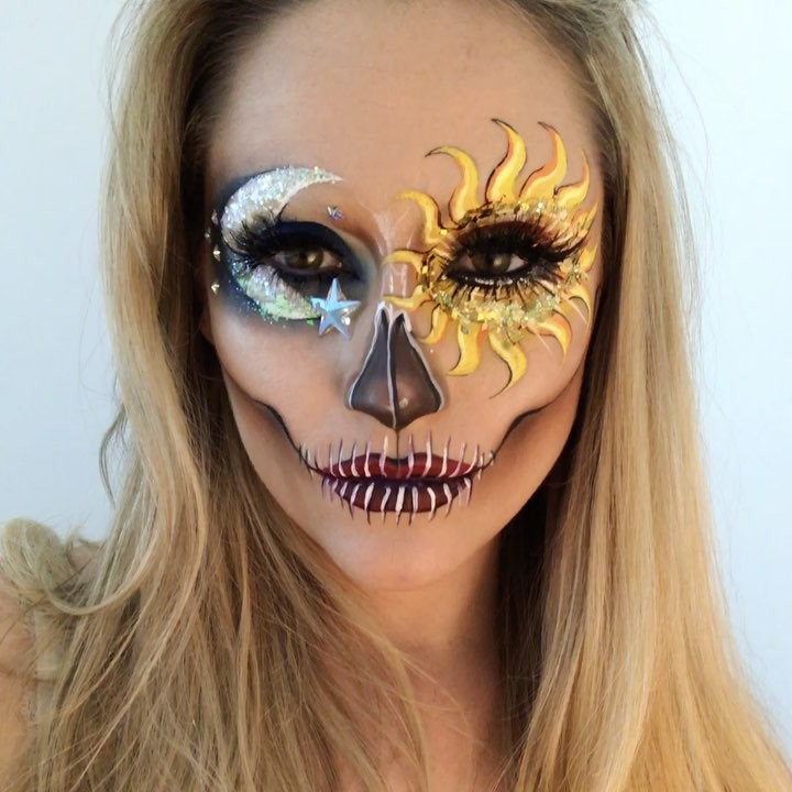 Beautiful Skeleton Makeup Art by Vanessa Davis