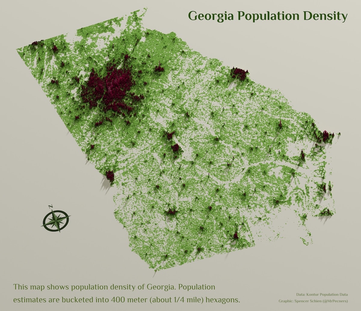 Population Density Maps by Spencer Schien