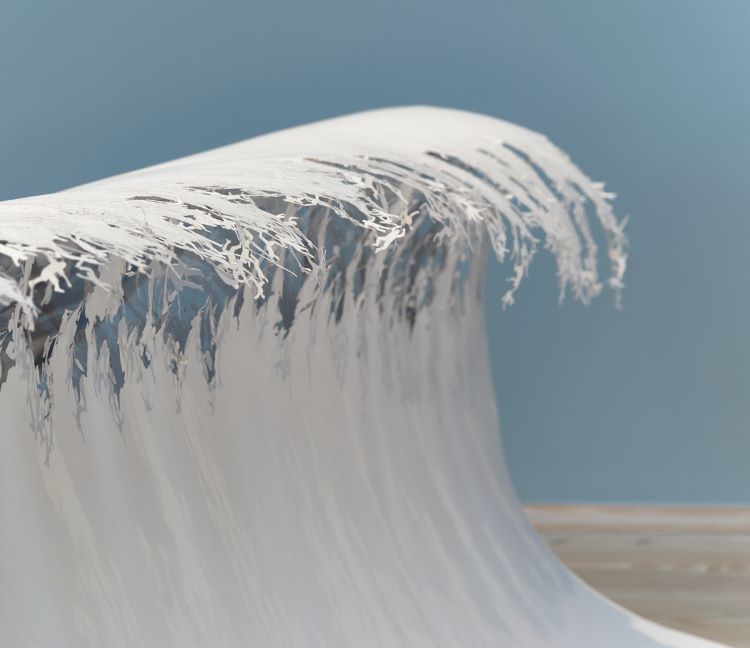 Peter Callesen Paper Sculpture Of Wave Made Of People