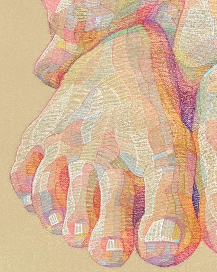 Hand and feet drawings by Lui Ferreyra